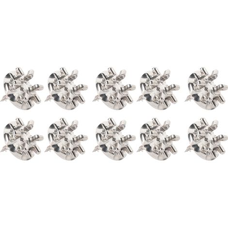 Lot de 10 Fixations crochet vis Placo Longueur 20 mm Alu - L'Attachante (1/3)