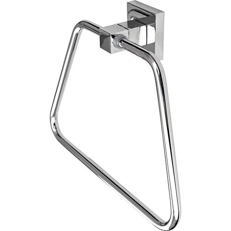Porta asciugamano ad anello da muro in acciaio fissaggio con viti o senza viti porta asciugamani arredo bagno (1/5)