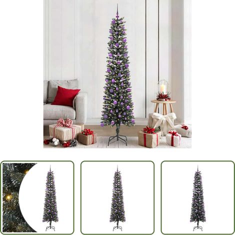 LED-Weihnachtsbaum - Künstlicher Weihnachtsbaum mit 300 LEDs mit Ständer Grün 210 cm (1/5)