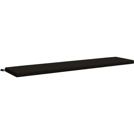 Coussin de banc SOEST 100 % polyester Noir 170 x 40 x 5 cm vidaXL