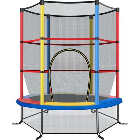 Trampolino per bambini con rete di sicurezza 140cm capacita 135kg