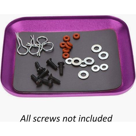 Plateau Magnétique Violet pour Organiser Vis, Écrous et Boulons (1/5)