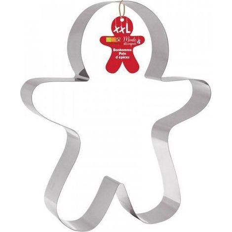 Découpoir à pâtisserie inox XXL - Bonhomme en pain d'épices