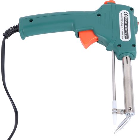Elektrisches Lötset mit Lötdraht, Einhandbedienung, dunkelgrünes ABS-Gehäuse, Lötset für Leiterplatten, EU-Stecker 220 V (1/5)