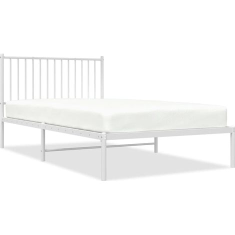 Maison Exclusive - Giroletto con Testiera Metallo Bianco 107x203 cm