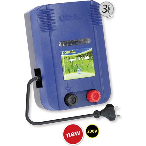 Elettrificatore CORRAL SUPER N1100 a corrente 230V potente fino 10 km per cavalli e animali da reddito