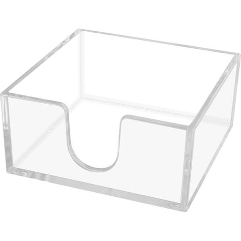 Dispensador de servilletas cuadrado de acrílico de 13,4 cm – soporte transparente para cocina, restaurante, hotel, cafetería, bar.