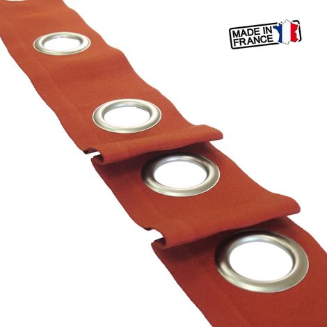 Bande à oeillet prêt à coudre vendu au mètre Coloris - BO Terra cotta