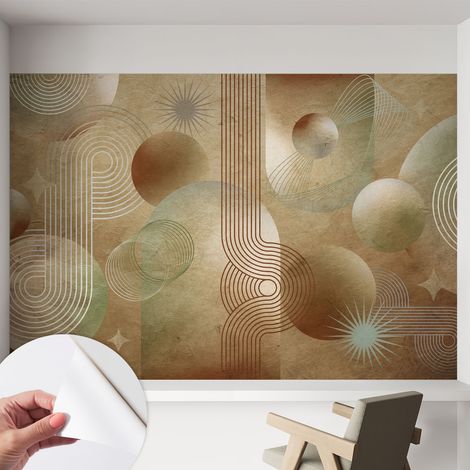 Carta da parati autoadesiva - impermeabile - murale da parete - decorazione murale - Motivo geometrico 152x104 cm (1/5)