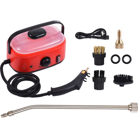 Nettoyeur vapeur portable 2500 W, réservoir d'eau 2 L, haute température, pression 3 bars, avec brosses pour cuisine, salle de bain, climatiseur et réfrigérateur. (1/5)