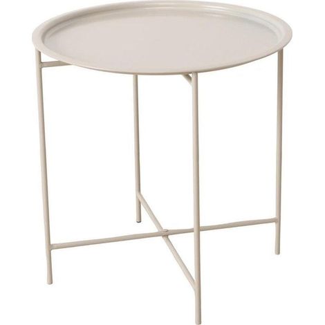 Boltze ROCKO tavolino beige minimalista in metallo