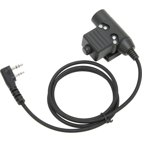 Casque de chasse militaire HD01 avec micro réglable, compatible talkie-walkie Kenwood, couleur marron. (1/5)