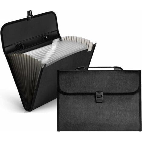 Trieur Document 12 Compartiments en Format A4,Accordéon Classeur avec Couvercle, Extensible Rangement Papier Administratif Trieur Pochette à Soufflet pour Bureau école ou Maison (1/5)