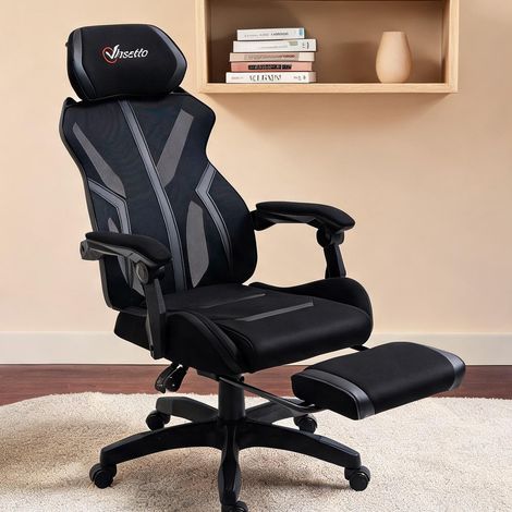 Chaise de bureau preto 65 x 65 x 129 cm (1/5)