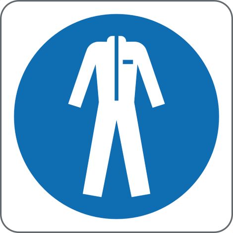 Porte de panneau de protection - Panneau obligatoire conforme à la norme ISO 7010 - Matériau : PVC rigide - Taille : 200200mm - Size: 6060mm - Material: Adhesive PVC (1/2)