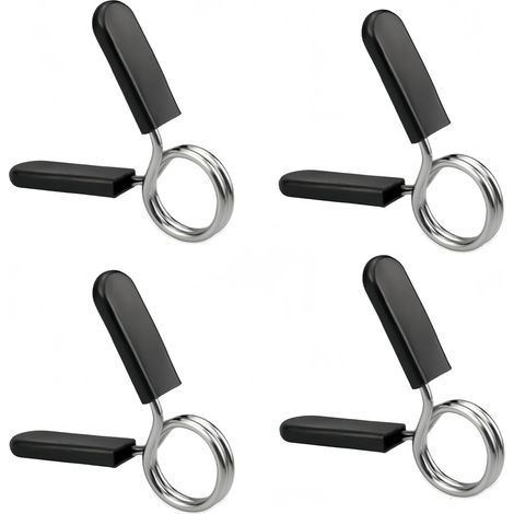 4 Pcs Pince Haltere,Fermoir à Ressort pour Haltères Stop Disque À Ressort,Pince à Haltères, 25 mm Pinces À Ressorts pour Poids Haltères (1/5)