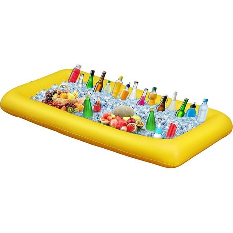 Porte-gobelet Gonflable 2 en 1 - Plateau Flottant - 8 Trous - Grande capacité - Porte-gobelet de Piscine Gonflable - Porte-gobelet Flottant (1/2)