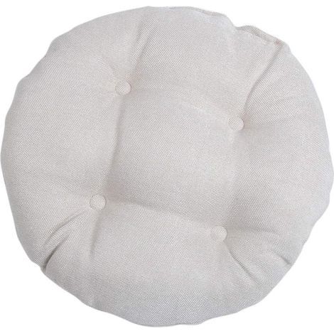 Rond Coussin de Chaise Galette de Chaise pour Maison Bureau Jardin Coussin Decoratif pour Terrasse Tatami Siège Intérieur Extérieur Beige L,45 x 45cm (1/4)
