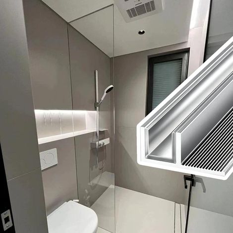 Profilé en U profond pour douche verre épais de 8 mm, 10 mm ou 12 (1/5)