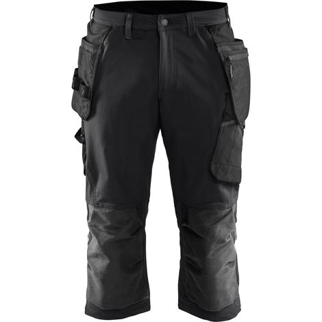 Pantacourt de travail artisan stretch 4D 1521 - Noir/Gris foncé M - FR(44) - SE(C50) - Standards