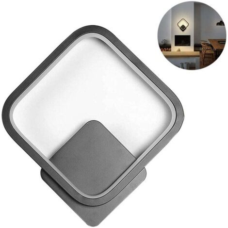 Spot Mural LED Carré 12W pour Intérieur - Salon, Chambre, Couloir, Escalier - Décoration Murale (1/4)