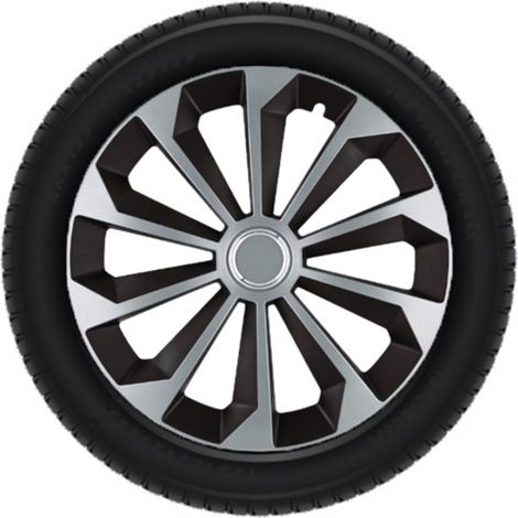 Vivol – Ensemble d'enjoliveurs 15 pouces – 4 pièces – Montage facile sur jantes acier – Pour pneus neige et jantes de 15"
