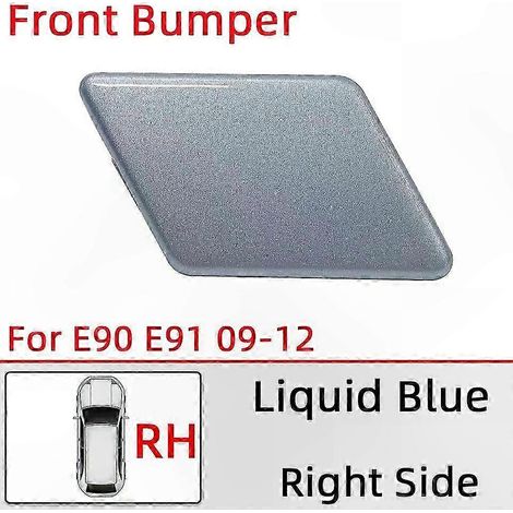 Scheinwerferwaschdüsen-Abdeckkappe für E90 E91 LCI 2005-2012 Scheinwerfer-Wassersprühdeckel, lackiertes Zierteil (09 Liquid Blue RH) (1/5)
