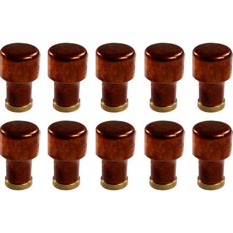 Lot de 10 Boutons de meuble en cuivre "Industriel" Ø22 - Arcanaute (1/3)