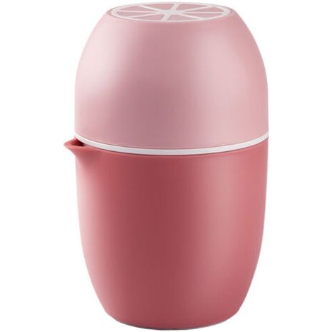 Sollbry Presse agrume manuel avec un design unique en forme de citron deux modes d'utilisation pour différents fruits (Rose) (1/5)