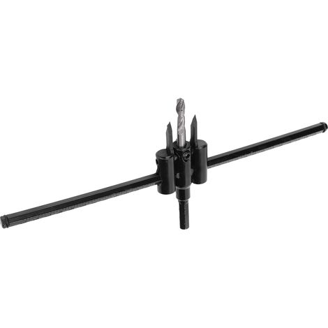Perceuse cloche réglable 30-300mm, scie trépan en acier allié pour bois, plastique et panneaux, découpe ronde DIY, kit de coupe (1/5)