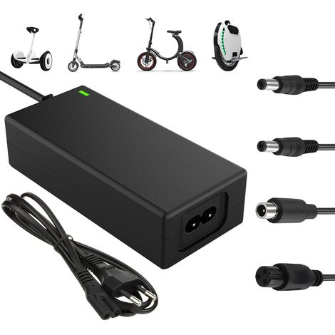Chargeur Trotinette Electrique, 42V 2A Chargeur Hoverboard 36V Trottinette Batterie avec 4 Connecteurs pour Hoverboard, Scooter Électrique, Planche à Dérive, M365/Pro 2 (1/5)