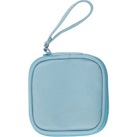 Sac de rangement simple pour écouteurs, câble de données, chargeur, boîte de rangement, sac pour écouteurs (bleu)