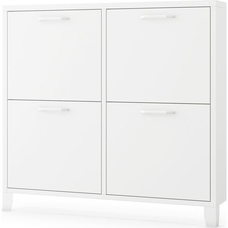 Schuhschrank schmal SHIRLEY 960 x 900 x 170 mm, weiß