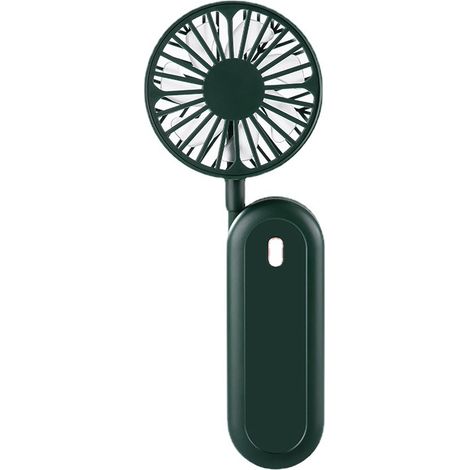 Ventilador de pescoço portátil (verde), rotação livre de 360°, com bateria recarregável de 1200mAh, ventilador silencioso de 3 velocidades (1/5)