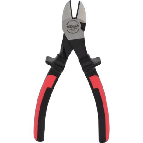 Ks Tools – Pince coupante diagonale 180mm – Tête inclinée 30° – Taillant durci par induction – Poignée bi-composant pour confort