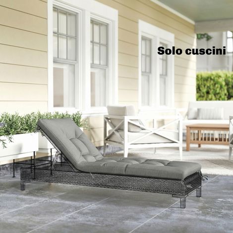 Coussin pour fauteuil de terrasse avec sangles, gris clair (1/5)