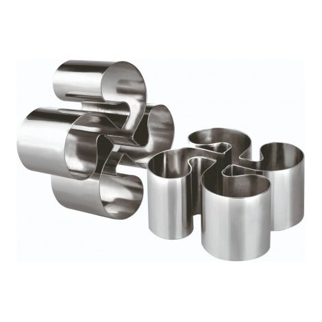 Ibili Molde Lauburu de acero inoxidable plateado 10 cm