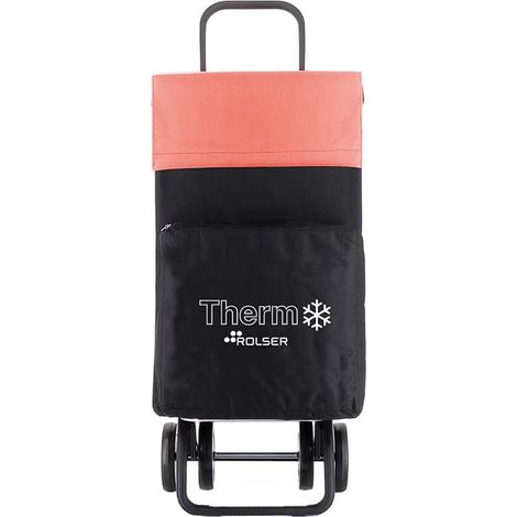 ROLSER carro compra termo fresh mf4 negro/coral , Carro Termo Fresh MF4 negro coral.
-Fabricado en aluminio.
-Puede llevarse a dos o cuatro ruedas.
-Base inferior abatible.
-Bolsil