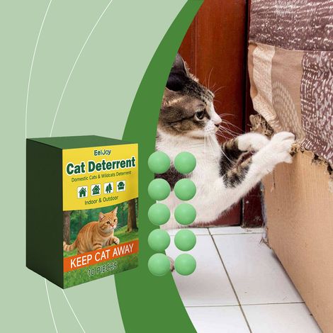 Cat repellent tablets for daily indoor and outdoor use to repel cats and prevent animal bites and scratches -- 10 cat repellent tablets, 1 mesh bag -- BIEMMEDUE (1/5)