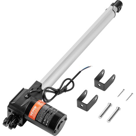 Actionneur Linéaire 12 V, Actionneur de Mouvement Linéaire Robuste 400 mm 6000 N 5 mm/s avec Support de Montage et Protection IP44 pour Portes Électriques, Machines Industrielles, Navires, Cargo (1/5)