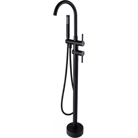 Mitigeur de baignoire îlot noir mat  ILLUSION II 110 cm (1/2)