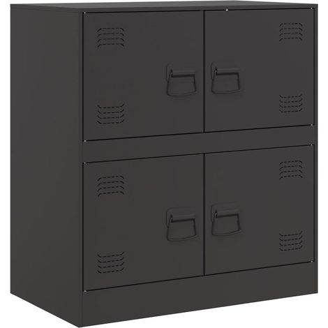 Aparador de acero negro 67x39x73 cm vidaXL (1/5)