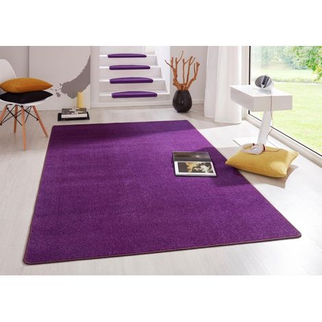 Tapis d'intérieur Tapis de Salon uni Moderne en Velours pour Salle à Manger, Salon, Chambre d'enfant, Couloir, Chambre à Coucher, Cuisine - Violet - 200 x 280 cm (1/5)