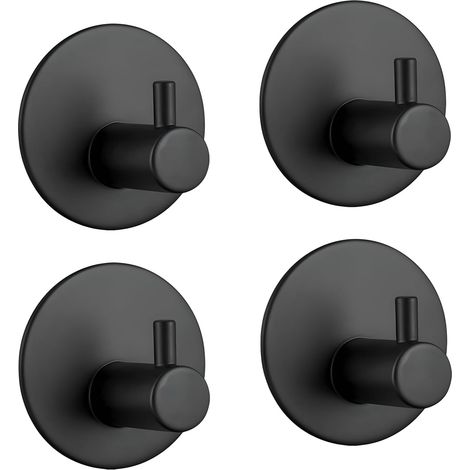 Set mit 4 hochbelastbaren Klebehaken: robuste, wasserfeste, selbstklebende Haken für Badezimmer, Küchen und die Innenseite von Türen. (1/5)