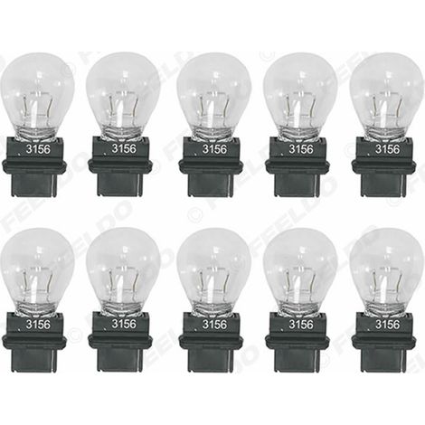 Ampoules halogènes automobiles 12V 3156 21W, ampoules de phares et de feux arrière, ampoules de feux de freinage avec lumière blanche chaude.