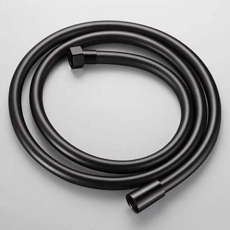1,5 m Windel, schwarz, flexibler PVC-Duschschlauch für Handbrausen im Badezimmer (1/4)