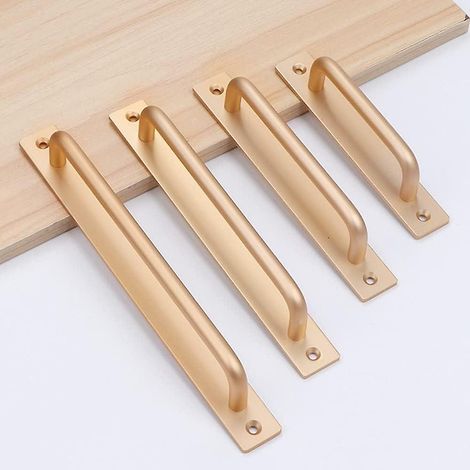 Lot de 2 poignées de porte de grange - Ensemble de poignées en alliage d'aluminium avec vis - Poignées de porte pour armoire, cuisine, etc. (1/5)