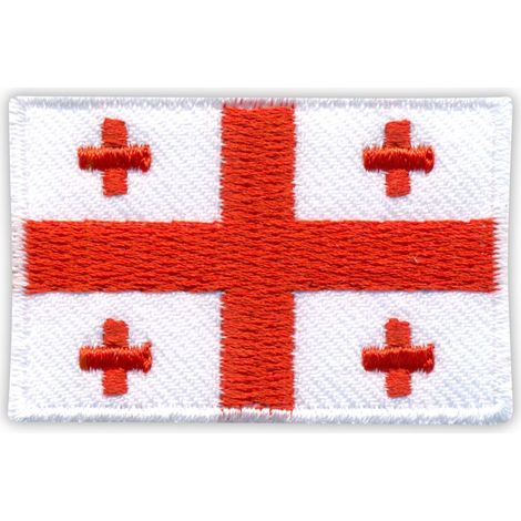 Aufnäher mit der Flagge von Georgia – zum Aufbügeln/Heißsiegeln – gestickter Aufnäher/Abzeichen/Emblem