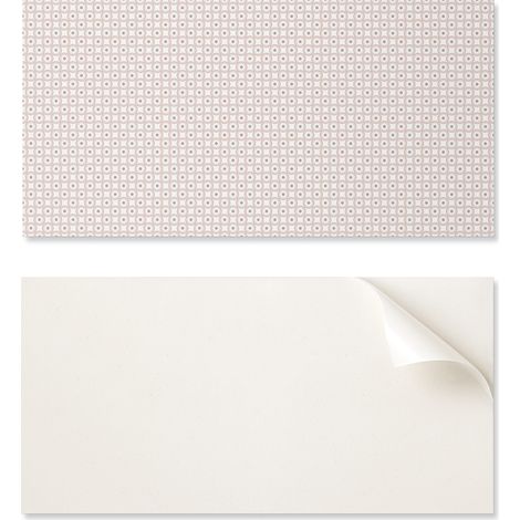 Azulejos de vinilo para pared con estampado para comedor. Dise帽o de c铆rculos en cuadr铆cula. 6x60x30 cm.