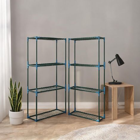 Étagère à plantes métal 4 niveaux 70 x 27 x 110 cm vert (1/5)